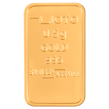 شمش ۰/۵ گرم طلا عیار ۹۹۵ زیوتو