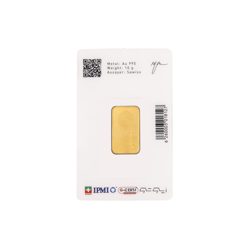 شمش ۱۰ گرم طلا عیار ۹۹۵ زیوتو