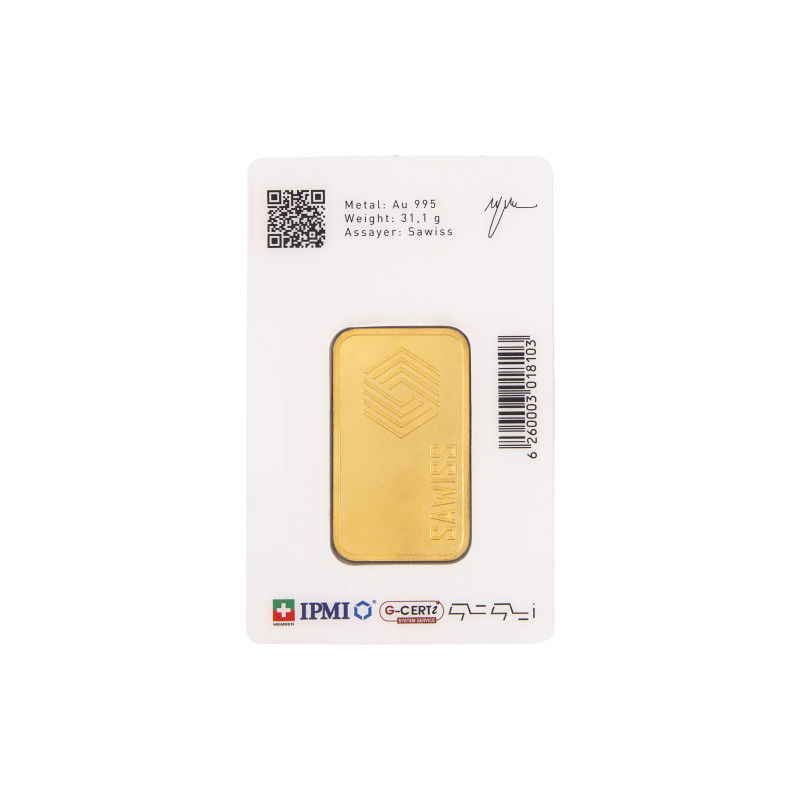 شمش یک اونس طلا عیار ۹۹۵ زیوتو