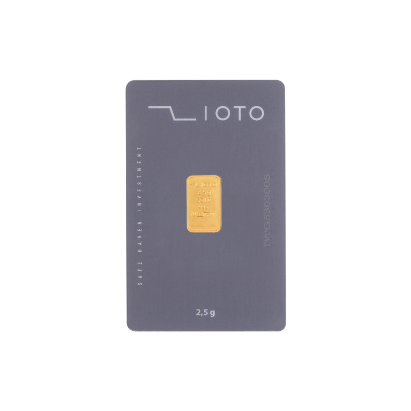 شمش ۲/۵ گرم طلا عیار ۹۹۵ زیوتو