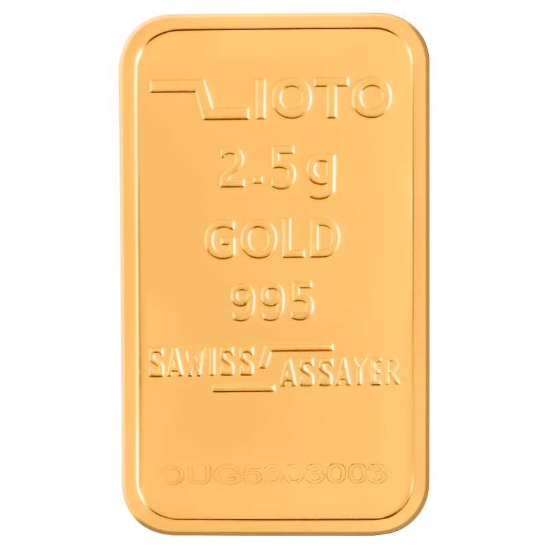 شمش ۲/۵ گرم طلا عیار ۹۹۵ زیوتو