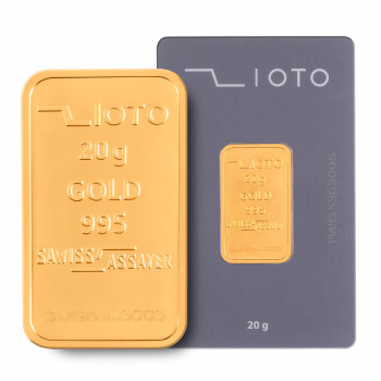 شمش ۲۰ گرم طلا عیار ۹۹۵ زیوتو