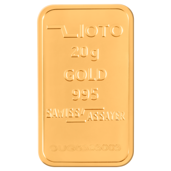 شمش ۲۰ گرم طلا عیار ۹۹۵ زیوتو