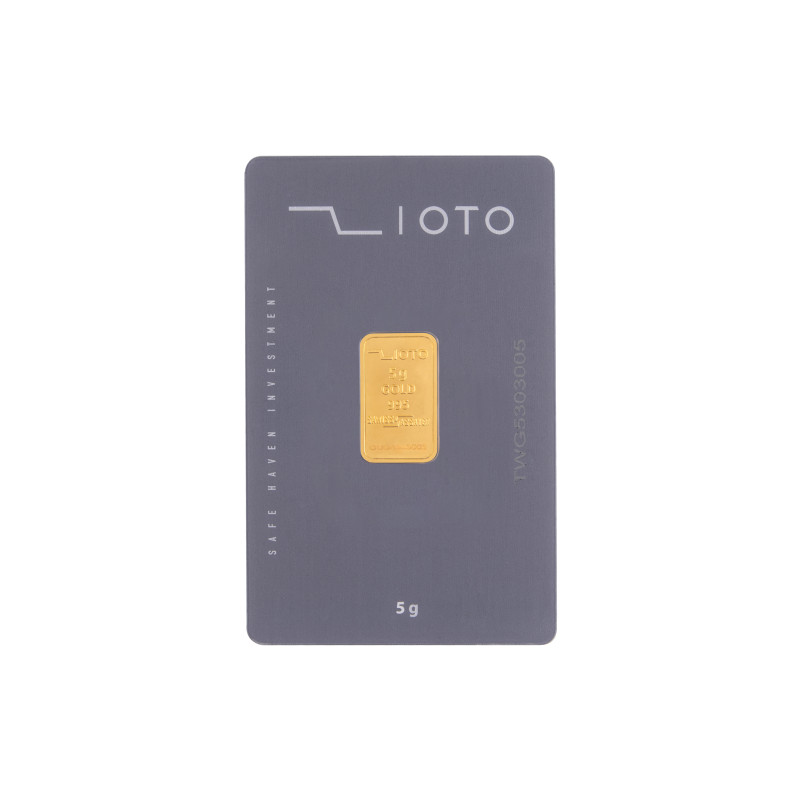 شمش ۵ گرم طلا عیار ۹۹۵ زیوتو