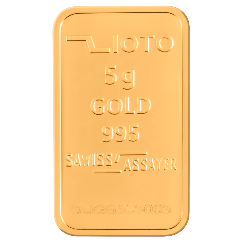 شمش ۵ گرم طلا عیار ۹۹۵ زیوتو