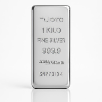 شمش ۱۰۰۰ گرم نقره عیار ۹۹۹/۹ زیوتو