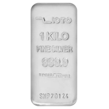 شمش ۱۰۰۰ گرم نقره عیار ۹۹۹/۹ زیوتو