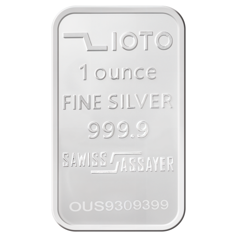 شمش یک اونس نقره عیار ۹۹۹/۹ زیوتو