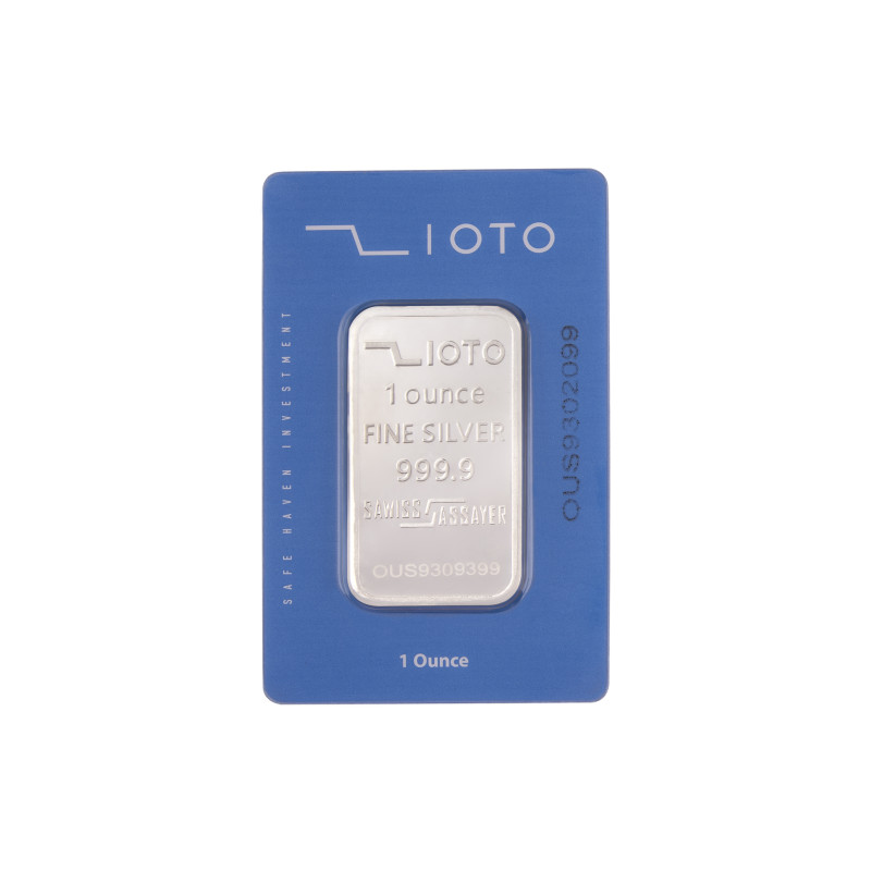 شمش یک اونس نقره عیار ۹۹۹/۹ زیوتو