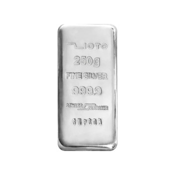 شمش ۲۵۰ گرم نقره عیار ۹۹۹/۹ زیوتو