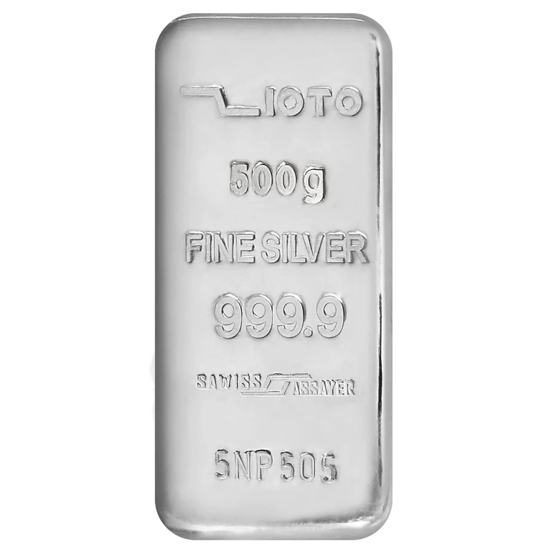 شمش ۵۰۰ گرم نقره عیار ۹۹۹/۹ زیوتو