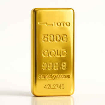 شمش  ۵۰۰ گرم طلا عیار ۹۹۹/۹ زیوتو