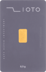 شمش طلا ۰/۵ گرم عیار ۹۹۵ زیوتو