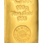 شمش طلا ۱۰۰ گرم عیار ۹۹۵ زیوتو