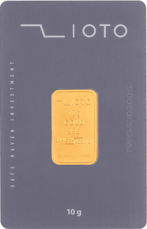 10gr شمش طلا ۱۰ گرم عیار ۹۹۵ زیوتو - تصویر 1