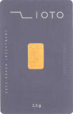 شمش طلا ۲/۵ گرم عیار ۹۹۵ زیوتو