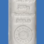 شمش نقره ۲۵۰ گرم عیار ۹۹۹/۹ زیوتو