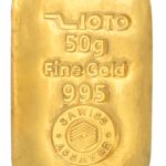 شمش طلا ۵۰ گرم زیوتو – عیار ۹۹۵