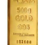 شمش طلا ۵۰۰ گرم عیار ۹۹۵ زیوتو