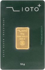 شمش طلا ۱۰ گرم عیار ۹۹۹.۹ زیوتو پلاس