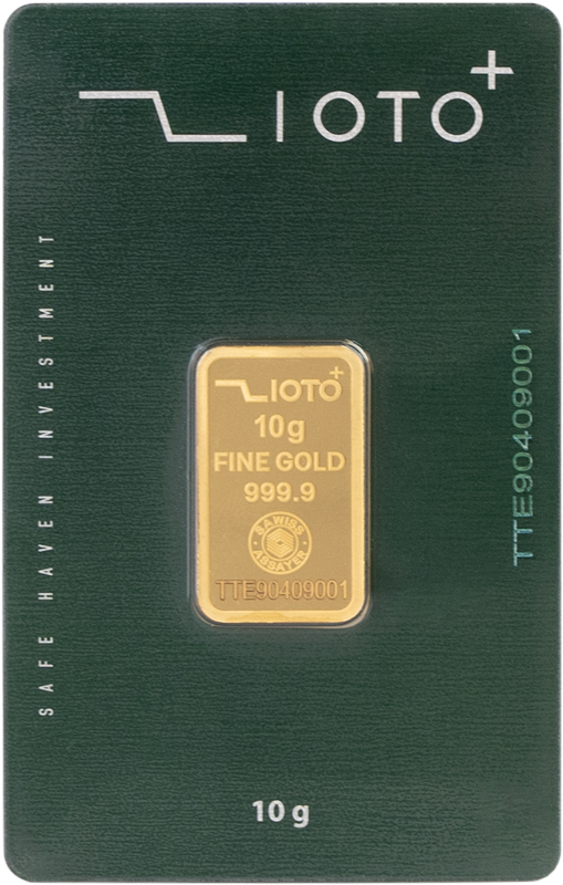 zioto+10G شمش طلا ۱۰ گرم عیار ۹۹۹.۹ زیوتو پلاس - تصویر 1