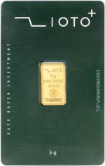 شمش طلا ۵ گرم عیار ۹۹۹.۹ زیوتو پلاس