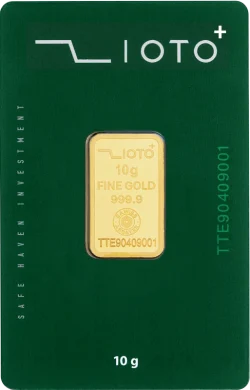 شمش طلا ۱۰ گرم عیار ۹۹۹.۹ زیوتو پلاس