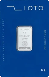 zioto-silver-bar-5gram-front شمش نقره 5 گرم ۹۹۹/۹ زیوتو
