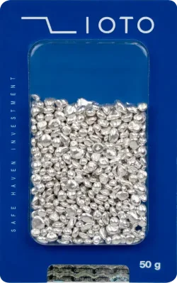 ساچمه نقره 50 گرم عیار 999.9