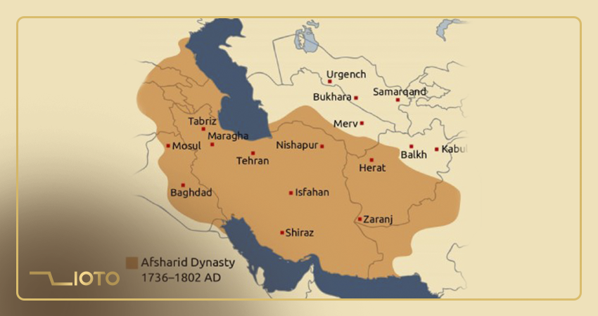 نقشه ایران در زمان افشاریان