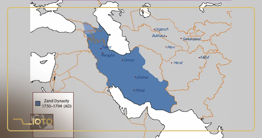 نقشه ایران در زمان زندیه