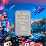 شمش نقره زیوتو ۲/۵ گرمی عیار ۹۹۹.۹ پسرانه مدل Cars
