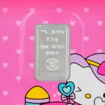 شمش نقره زیوتو ۲/۵ گرمی عیار ۹۹۹.۹ دخترانه مدل Hello Kitty