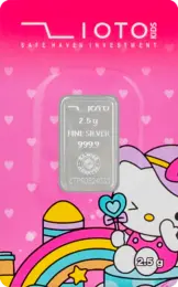 Hello Kitty - G شمش نقره زیوتو ۲/۵ گرمی عیار ۹۹۹.۹ دخترانه مدل Hello Kitty - تصویر 1