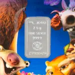 شمش نقره زیوتو ۲/۵ گرمی عیار ۹۹۹.۹ پسرانه مدل Ice Ages