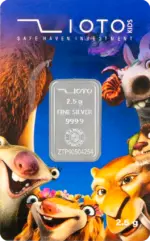 شمش نقره زیوتو ۲/۵ گرمی عیار ۹۹۹.۹ پسرانه مدل Ice Ages