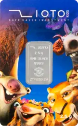 Ice Age - B شمش نقره زیوتو ۲/۵ گرمی عیار ۹۹۹.۹ پسرانه مدل Ice Ages - تصویر 1
