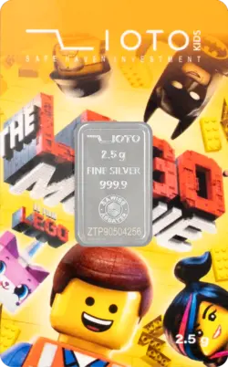 شمش نقره زیوتو ۲/۵ گرمی عیار ۹۹۹.۹ پسرانه مدل Lego