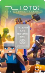 شمش نقره زیوتو ۲/۵ گرمی عیار ۹۹۹.۹ پسرانه مدل Minecraft