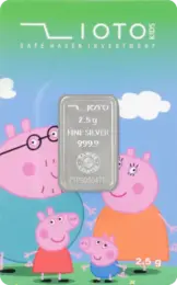 Peppa pig - G شمش نقره زیوتو ۲/۵ گرمی عیار ۹۹۹.۹ دخترانه مدل Peppa Pig - تصویر 1