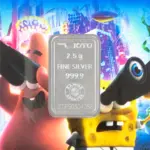 شمش نقره زیوتو ۲/۵ گرمی عیار ۹۹۹.۹ پسرانه مدل SpongeBob