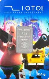 Spangebob - B شمش نقره زیوتو ۲/۵ گرمی عیار ۹۹۹.۹ پسرانه مدل SpongeBob - تصویر 1